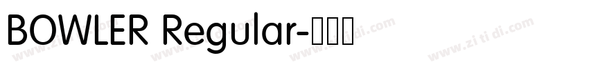 BOWLER Regular字体转换 BOWLER Regular字体转换